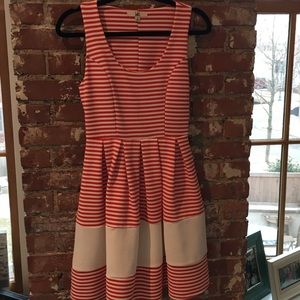 Red and White Ya Los Angeles striped dress